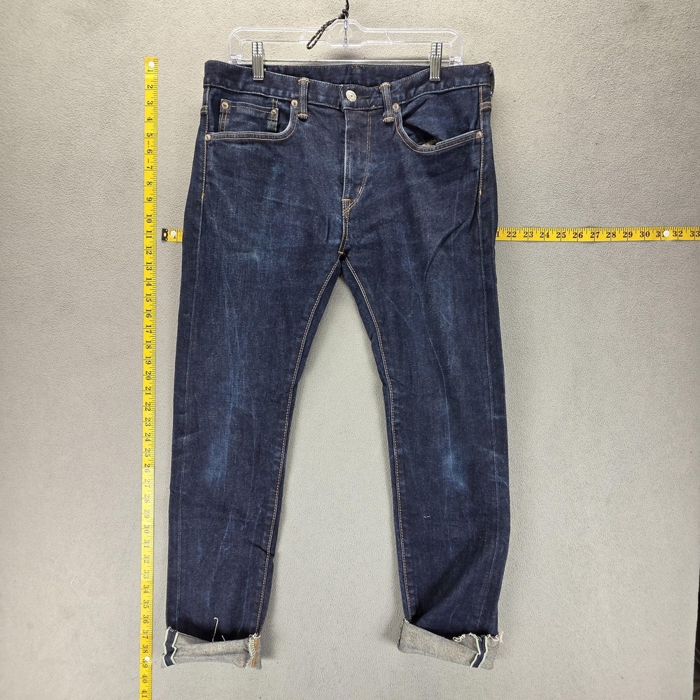 Edwin Jeans Mens Blue Selvedge ED-32 Made in Japan Zip Fly Raw Hem Fits 32x30